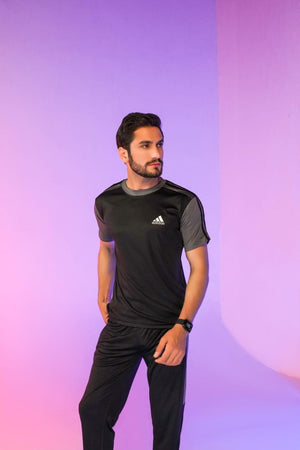 adi tri drifit tracksuit black -J